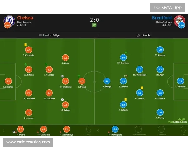 切尔西2-0布伦特福德，帕尔默点射锁定胜局